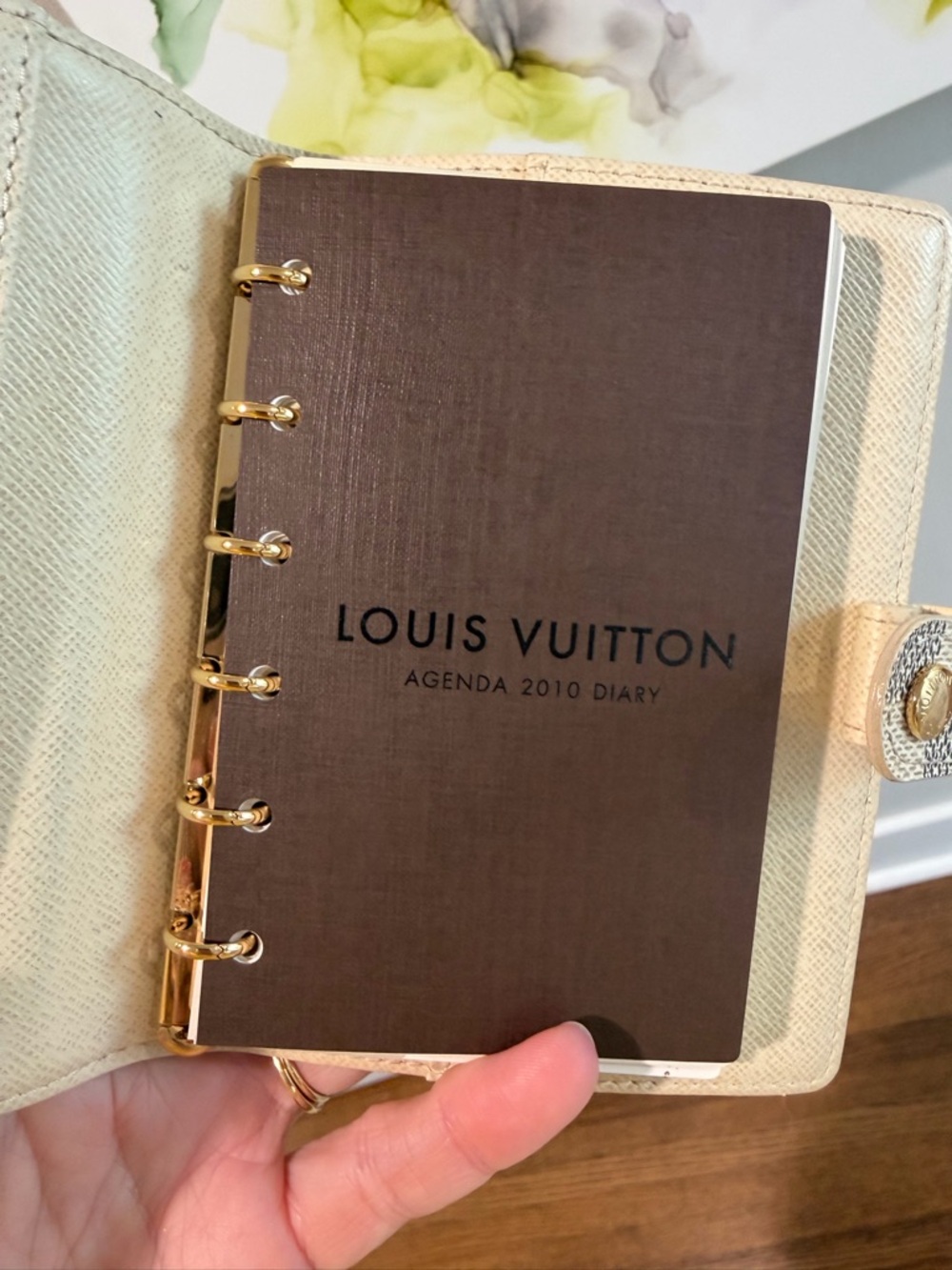 Louis Vuitton Small Ring Agenda Cover Azur Damier Day Planner wallet Stickers - Picture 10 of 15